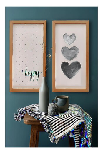 Tooall Triple Heart And Spotted Happy Wooden Frame Set