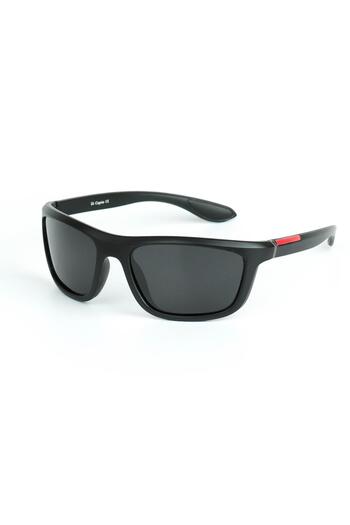Belletti Men's Black Polarized Protection Geometric Model Sunglasses