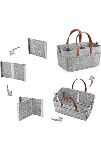 COOYA Diaper Caddy Organizer,Portable Bag Tote,with Changeable Compartments for Car Travel,33x18x15cm