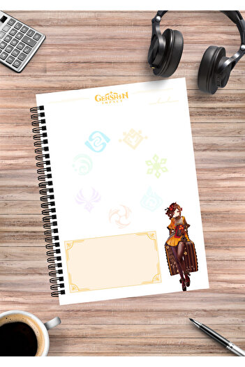 mertfigur Genshin Chiori Anime Spiral Notebook A5 (50 Sheets)