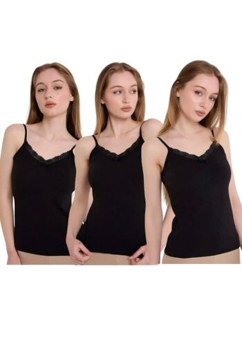 MrrMajestic 3 Pack - Solid Color Women's Undershirt