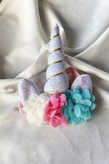 TAKIŞTIR Mixed Color Unicorn Figured Children's Hair Band