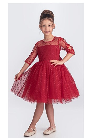 KT PERA BABY Bow Detailed Fluffy Holiday 23 April Party Dress