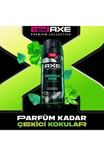 Axe Premium Collection Erkek Sprey Deodorant Emerald Sage 150 ml X3