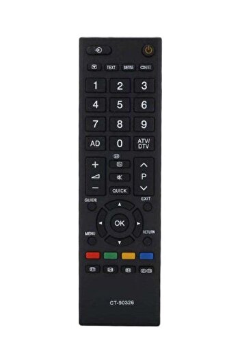erorex TV Remote Control for Toshiba Black