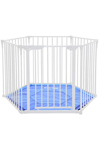 BabySafe Baby Safe Convertible Playpen with Mat - White
