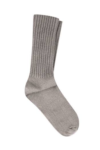 La Sarta Wool Blended Corded Long Socks