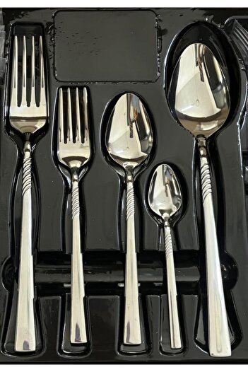 Arsel -Nergis Milas Plain 60 Piece Fork Spoon Set for 12 People