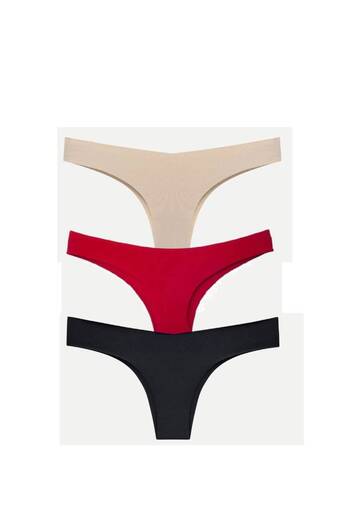 GECKO COLLECTION Γυναικεία εσώρουχα Gecko Laser Cut Brazilian Thong 3 τεμαχίων