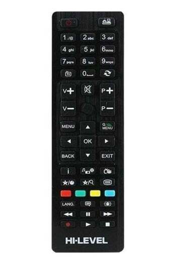 erorex Hi-Level Black Button LCD*LED TV Remote Vestel Short Black Button Model