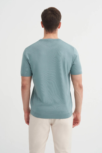 Cazador Crew Neck Regular Fit Viscon Knitwear T-Shirt