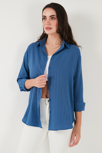 Lela Regular Fit Long Sleeve Textured Shirt Shirt 6772799