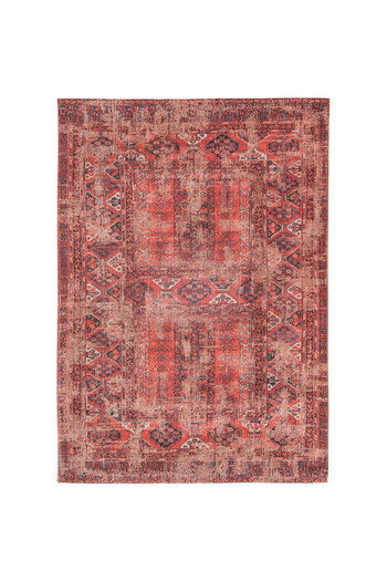 Homelux Rectangular Rug, Cotton, 170X240, Red, Beige, Blue
