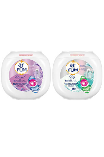 ArFum PODS, 5-in-1 Laundry Detergent Capsules,16 Weeks of Fragrance (Eternal,Lily), 2 X 42 (84 Pods)