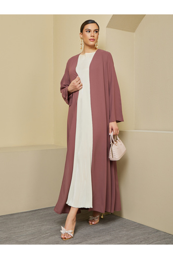 Styli Front Open Crepe Abaya