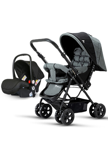 TEKNUM Teknum Reversible Trip Stroller + Infant Car Seat -Grey
