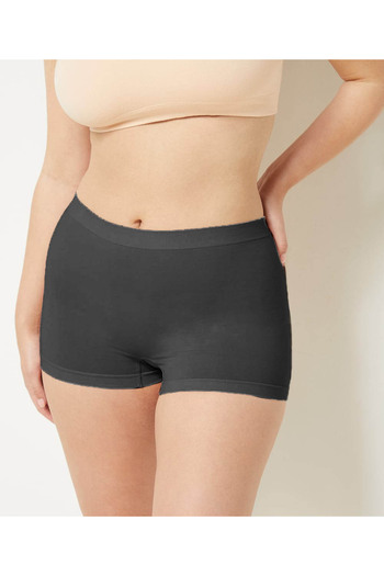 MİSTİRİK Moncorno Model Gathering and Non-Marking and Non-Marking Corset Panties Dark Gray Color