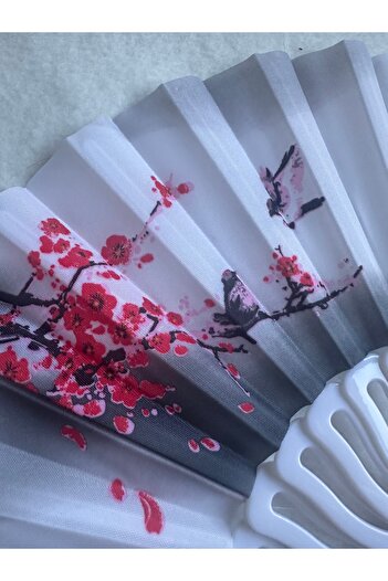Bukiro Kuş desenli yelpaze japon yelpaze desenli tasarım yelpaze serinletici çık yelpaze