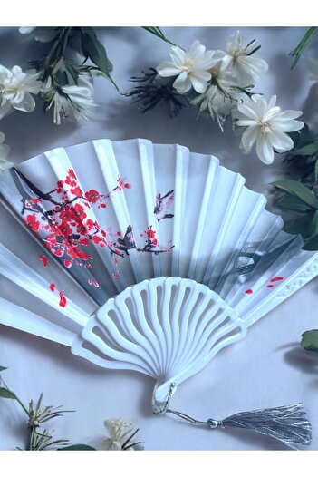 Bukiro Kuş desenli yelpaze japon yelpaze desenli tasarım yelpaze serinletici çık yelpaze