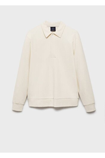 MANGO Man Regular kesim pamuklu polo sweatshirt