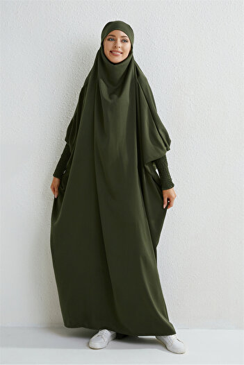 Choice Muslim Abaya Hooded Tuxedo Sleeves One-Piece Prayer Dress Women Jilbab Islamic Clothing Dubai Sa...