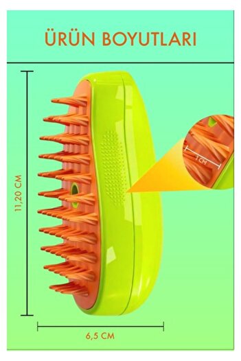 Felis Toys Novashop Steam Cat & Dog Washing Brush Comb, Steam Cat Comb, Pet Comb