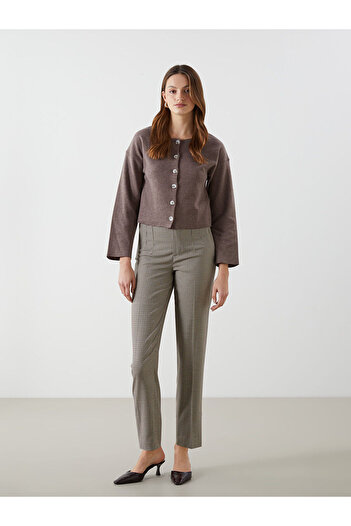 LC Waikiki Skinny Fit Patterned Carrot Cut Women's Trousers
