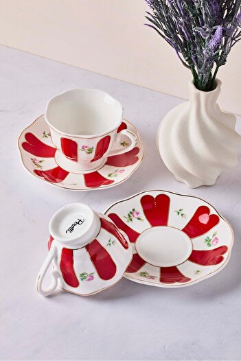 Perotti Beyoğlu 4-Piece Porcelain Coffee Set for 2 People