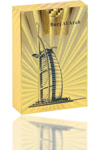 Winds Trading 24K Gold Foil PVC Playing Cards, Waterproof, Matte Finish, Dubai Scenery, Poker Deck, Souvenir
