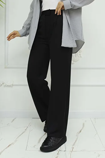 benguen Black Palazzo Fabric - Wide Leg Trousers 3044