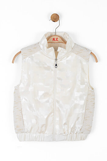 nk kids Girl's Shine Vest Ecru 36332