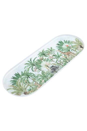 ALSAIF Plastic Serving Plate 1 X 14.5 X 40.5 Cm Oval White