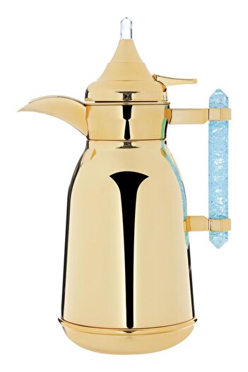 ALSAIF Shahd Stainless Steel Thermos Set Two Pieces With Crystal Handle Gold