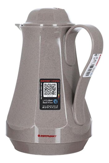 ALSAIF Rotpunkt Glass Thermos 1 Liter Plastic Body Cappuccino