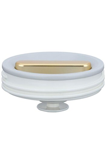 ALSAIF Laura Plastic Thermos Cover Golden White