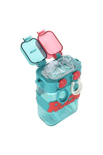 ALSAIF Plastic Flask 600 Ml Double Mouth Light Green