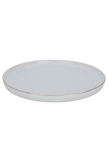 ALSAIF Porcelain Serving Plate 23 Cm With Gold White Font