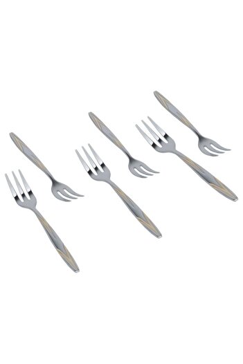 ALSAIF Steel Sweet Forks Set 6 Pieces Silver