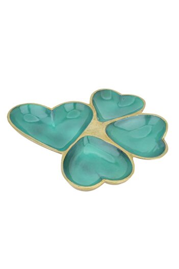 ALSAIF Porcelain Serving Plate 34X31X4 Cm Green