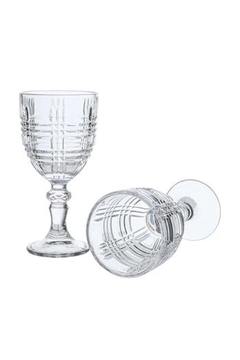 ALSAIF Glass Juice Cups Set With Base 6 Pieces Transparent