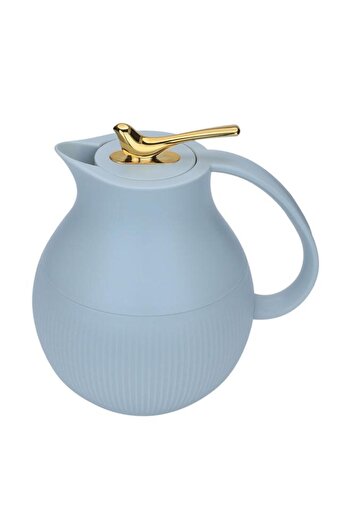 ALSAIF Royal 6 Glass Thermos 950 Ml Plastic Body Light Grey