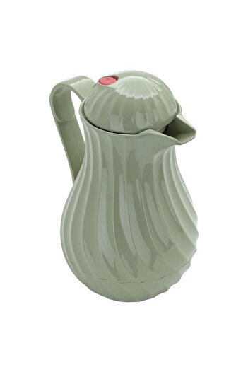 ALSAIF Rotpunkt Glass Thermos 1 Liter Plastic Body Light Green