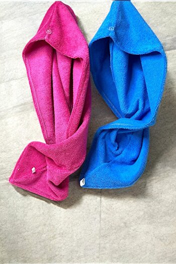 MixCotton Home Mi̇xcottonhome 2-Piece Microfiber Hair Towel 65X30 cm