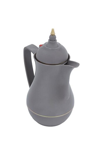 ALSAIF Glass Thermos 1 Liter Plastic Body Dark Grey