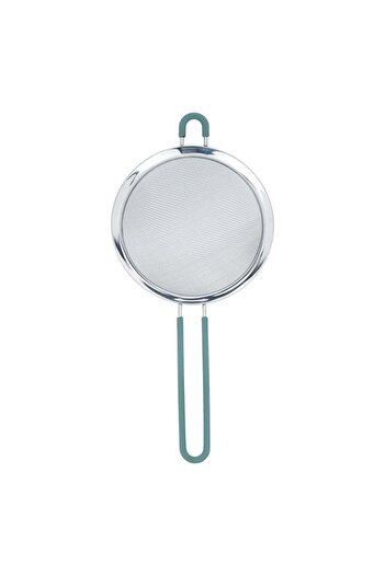 ALSAIF Steel Strainer 16 Cm With Silicone Handle Silver