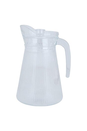 ALSAIF Jake Set With Glass Cups 1.5 Liters With Lid 4 Cups 250 Ml Transparent