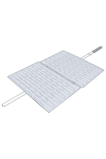ALSAIF Steel Grill Grate 41X28 Cm Rectangular Turkish Silver