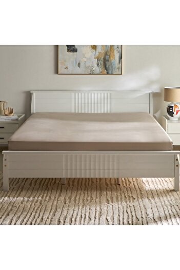 Home Box Opulent Luxe 400TC Cotton Solid Super King Fitted Sheet 200x200+40 cm