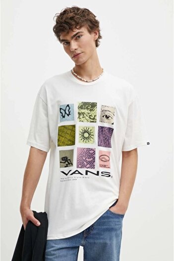 Vans Ανδρικό Λευκό T-Shirt Vans Cluster 66 Marshmallow