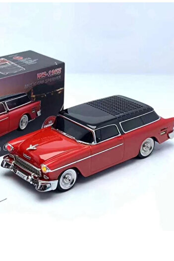 TECHNOMEN Ultratekno Ws-1955bt Chevrolet Belair 1955 Model Bluetooth Hoparlör Fm Radyo Usb Tf Aux Destekli Spe
